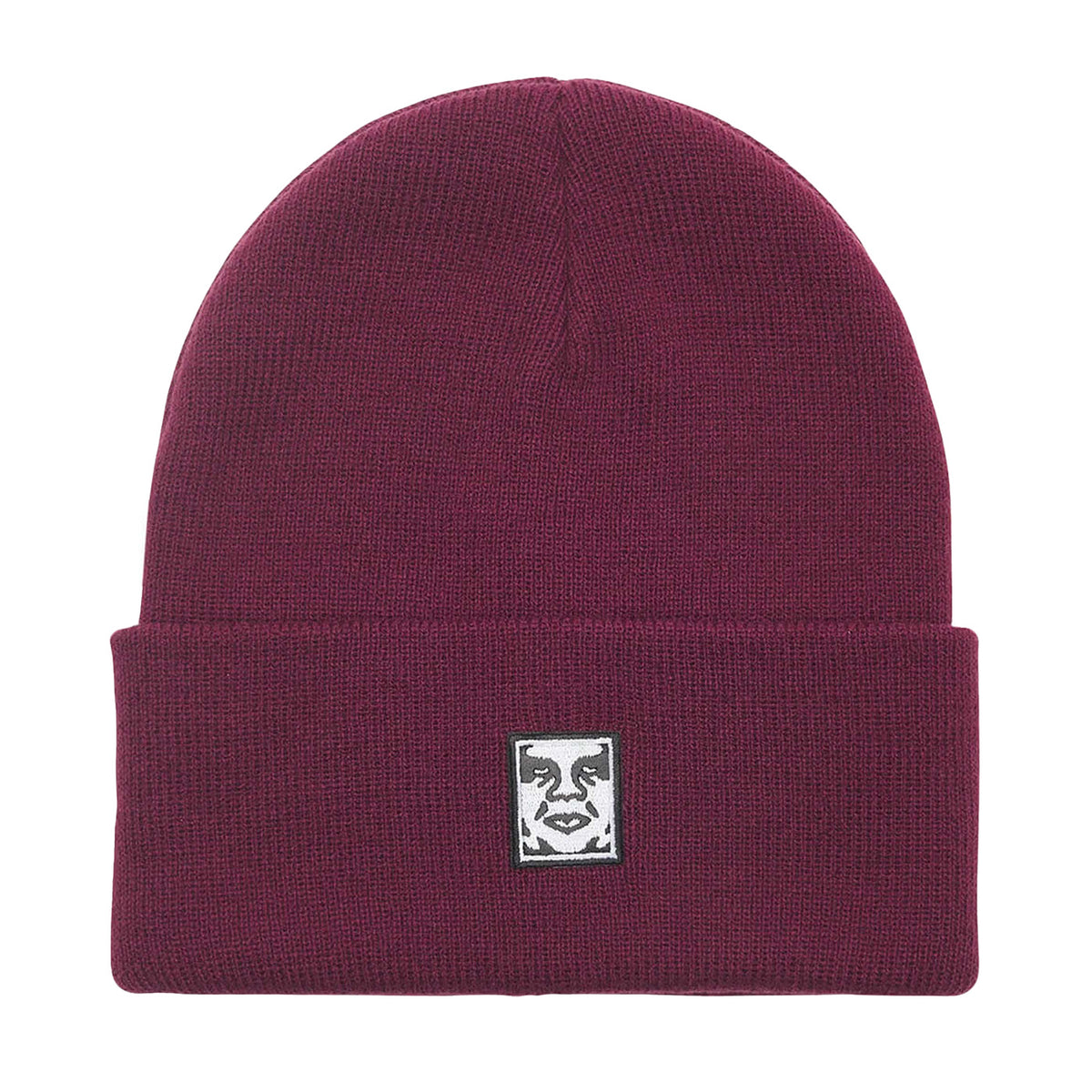 Icon Patch Cuff Beanie Beetroot - Cappellino in Maglia Viola 100030198 BET OBEY 