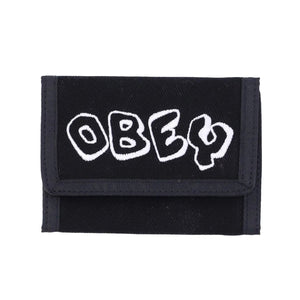 Obery Block Tri Fold Wallet - Portafogli Nero 100310119 BLK OBEY 