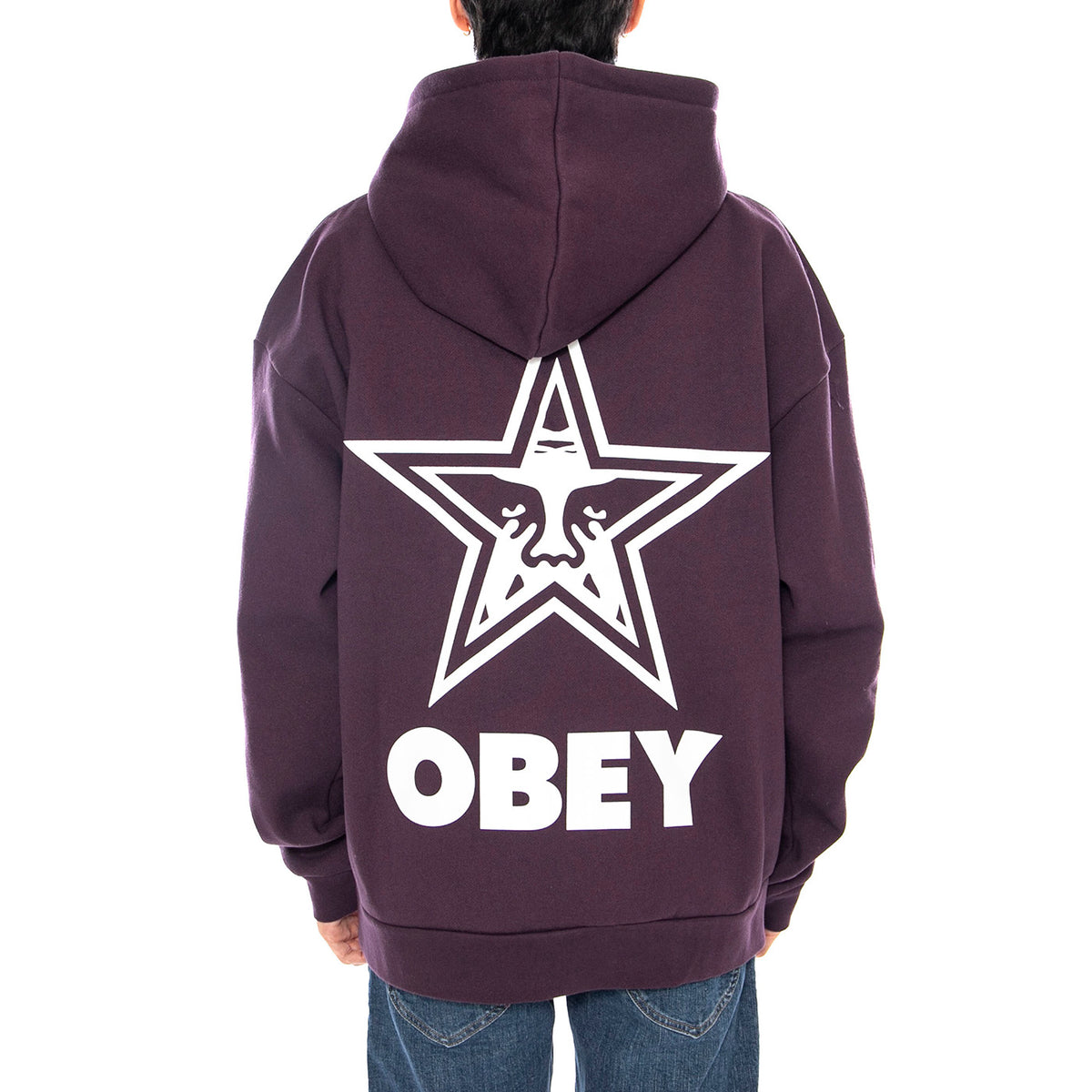 Bold Star Extra Heavy Hoof Fleece Plum Perfect - Felpa con Cappuccio Uomo Viola 112470224 PLP OBEY 