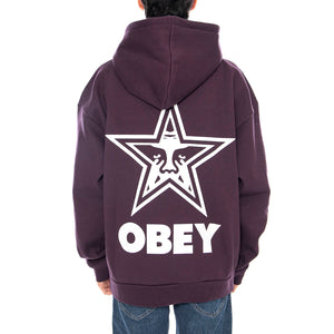 Bold Star Extra Heavy Hoof Fleece Plum Perfect - Felpa con Cappuccio Uomo Viola 112470224 PLP OBEY 