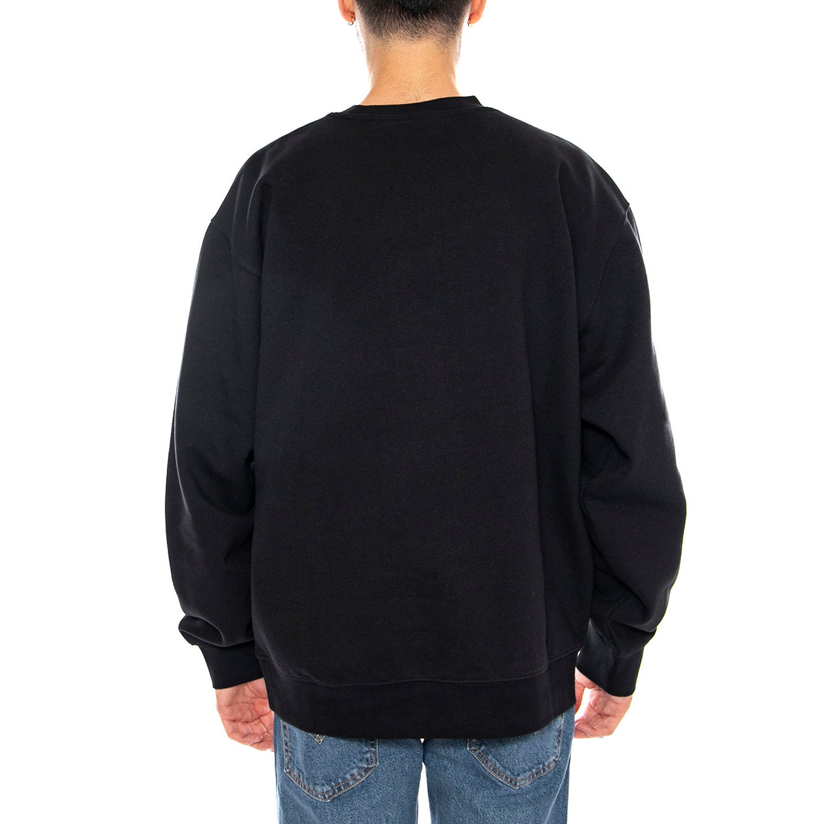 Established Works Bold Crew Black -- Felpa Girocollo Uomo Nera 112480122 BLK OBEY 