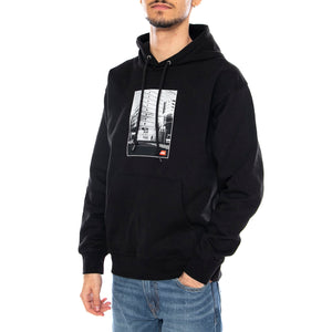 Obey Osaka Photo Fleece Black -- Felpa con Cappuccio Uomo Nera 117464114 BLK OBEY 