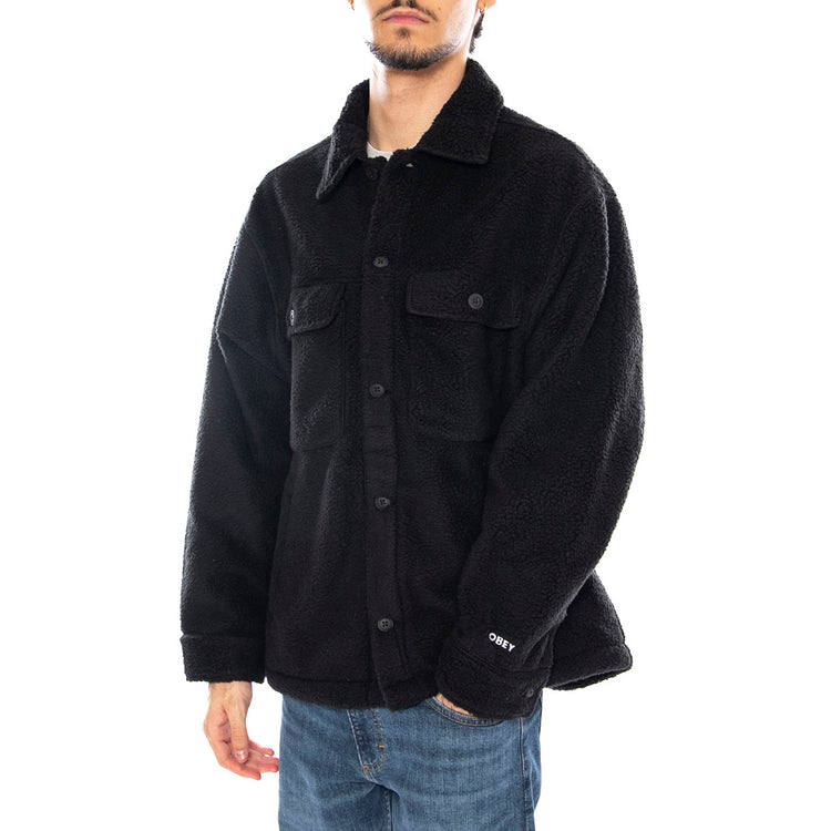 Thompson Shirt Jacket Black - Giacca Uomo Nera 121160059 BLK OBEY 
