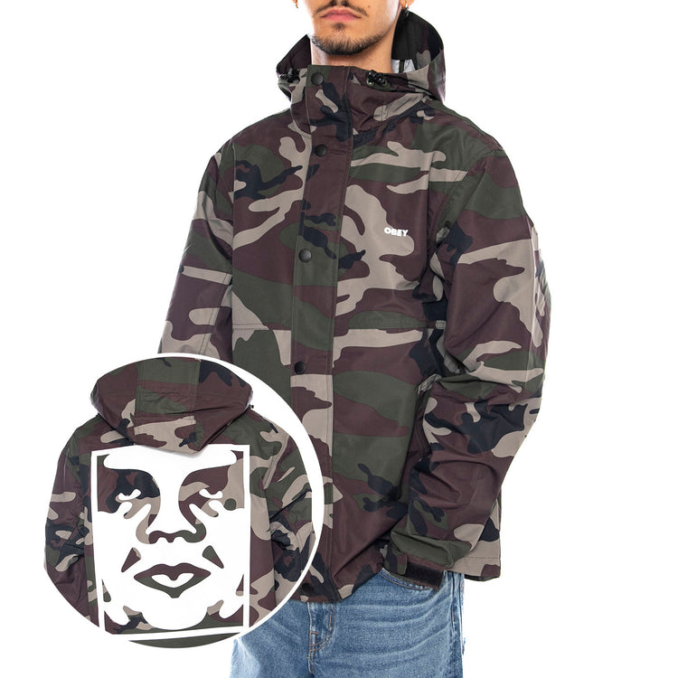 Order Jacket Field Camo - Giacca con Cappuccio Uomo Camo 121800519 FCA OBEY 