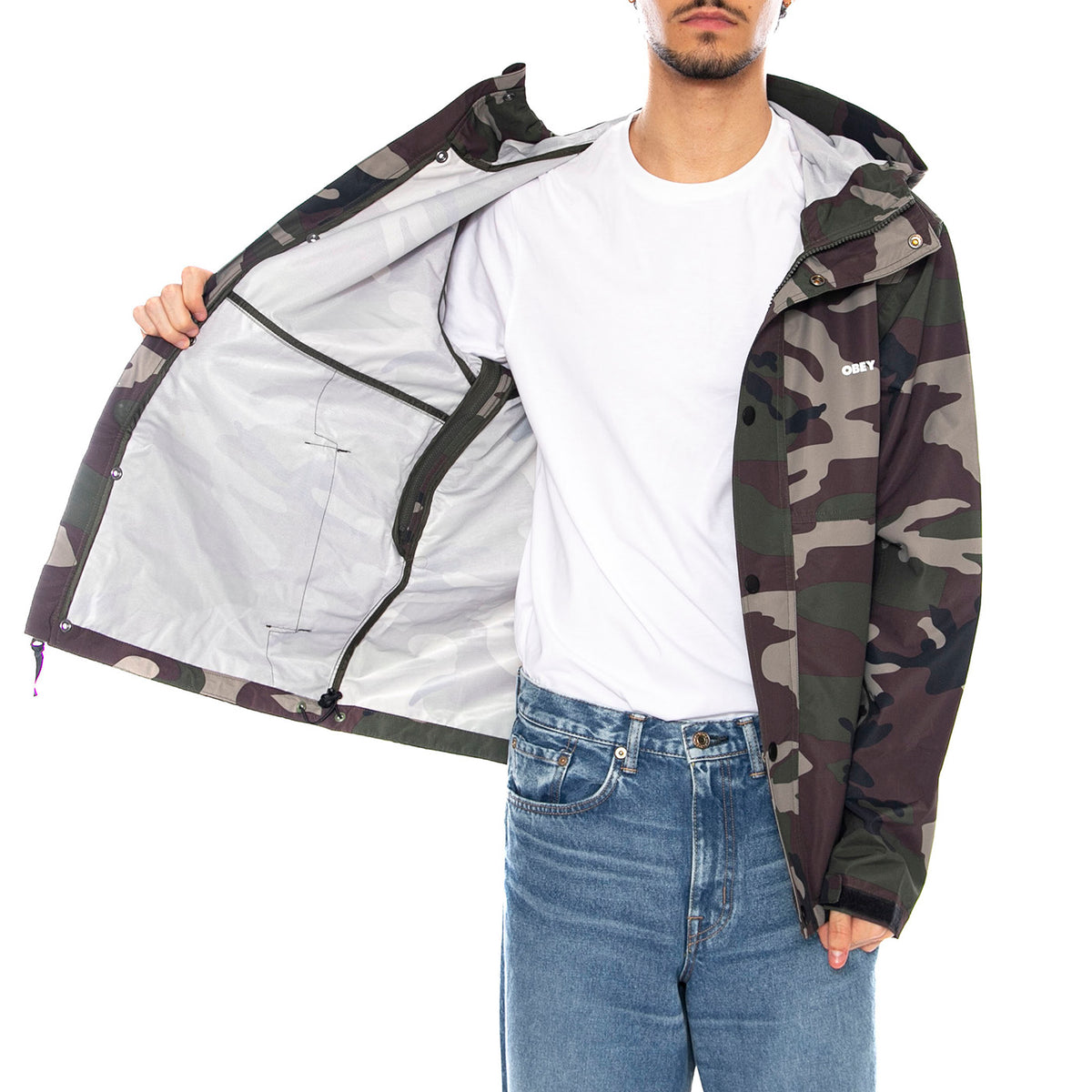Order Jacket Field Camo - Giacca con Cappuccio Uomo Camo 121800519 FCA OBEY 