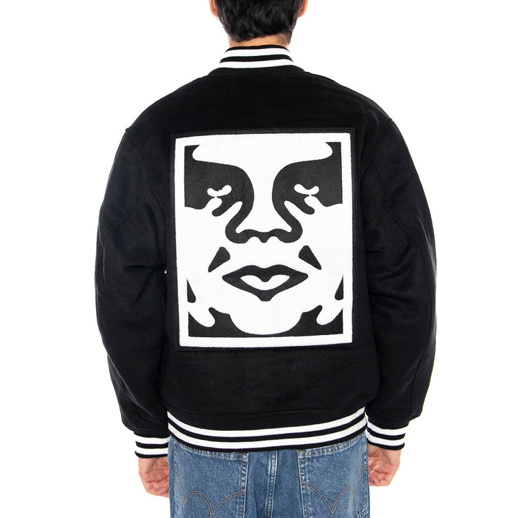 League Icon Jacket - Giacca Uomo Nera 121800523 BLK OBEY 