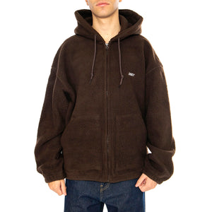 GAZE II HOODED JACKET JAVA BROWN - Giacca con Cappuccio Uomo Marrone 121800542 JVA OBEY 