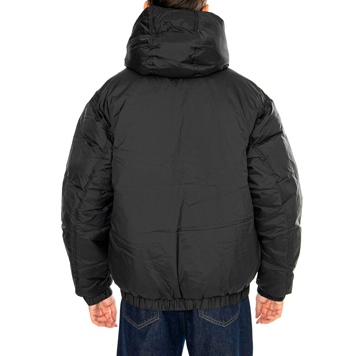 RETREAT HOODED JACKET BLACK - Giacca con Cappuccio Uomo Nera 121800547 BLK OBEY 