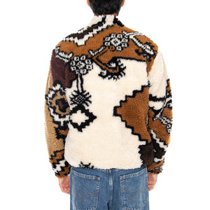 Moroccan Rug Sherpa Jacket Brown Multi - Giacca Uomo Multicolore 121800575 BWM OBEY 