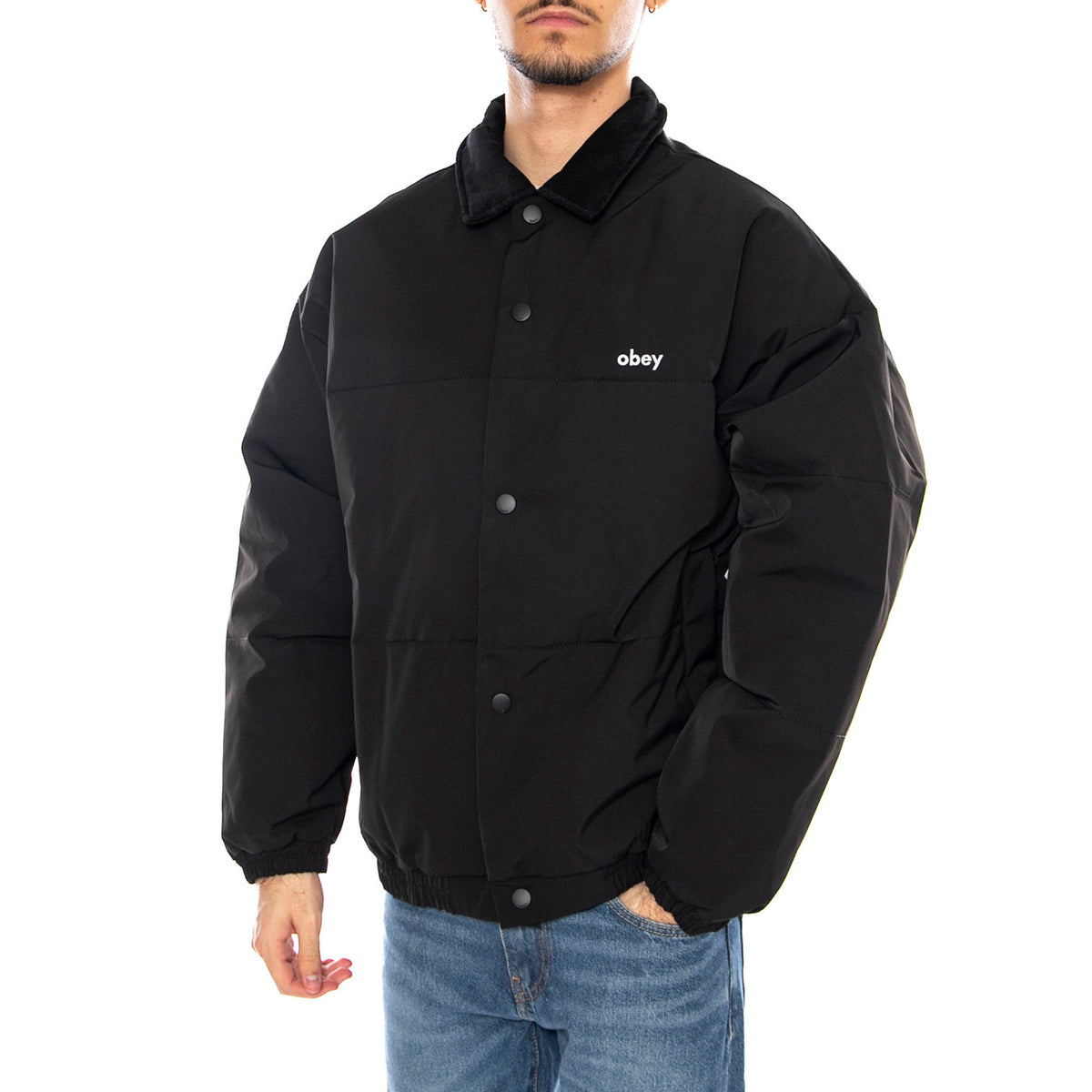 Whispers Jacket -- Giacca Uomo Nera 121800585 BLK OBEY 