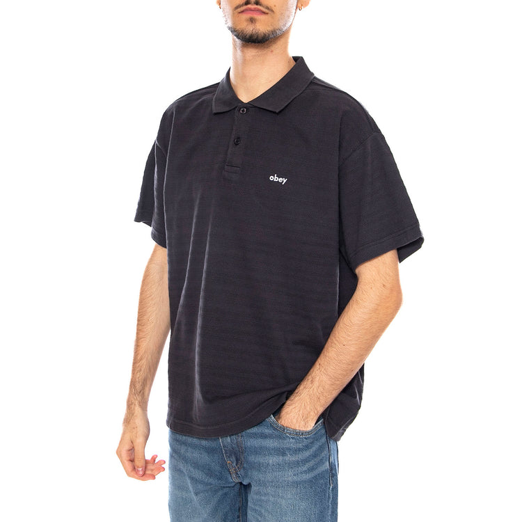 Nash Bigwig Polo SS Digital Black -- Polo a Maniche Corte Uomo Nera 131090093 DIB OBEY 