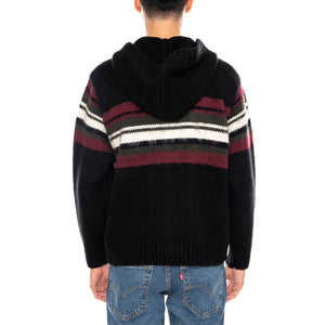 Myers Zip Up Hood Sweater Black / Multi -- Felpa con Cappuccio Uomo Nera / Multicolore 151000093 BKM OBEY 