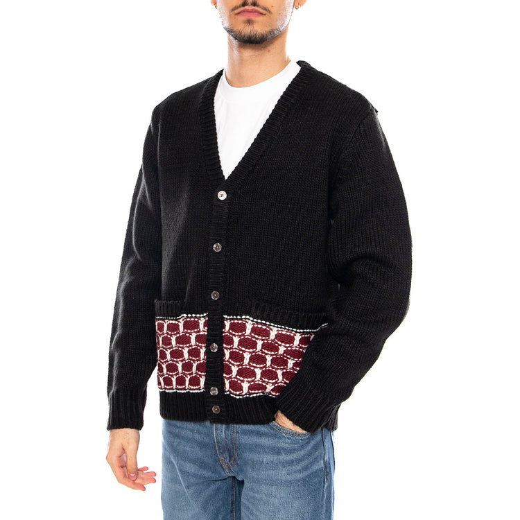 Kei Cardigan Black / Multi -- Cardigan Uomo Nero / Multicolore 151010039 BKM OBEY 