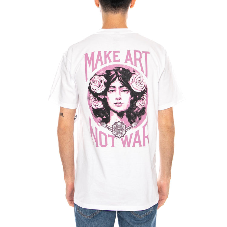 Obey Make Art Not War Tee -- Maglietta Girocollo Uomo Bianca 165264062 WHT OBEY 