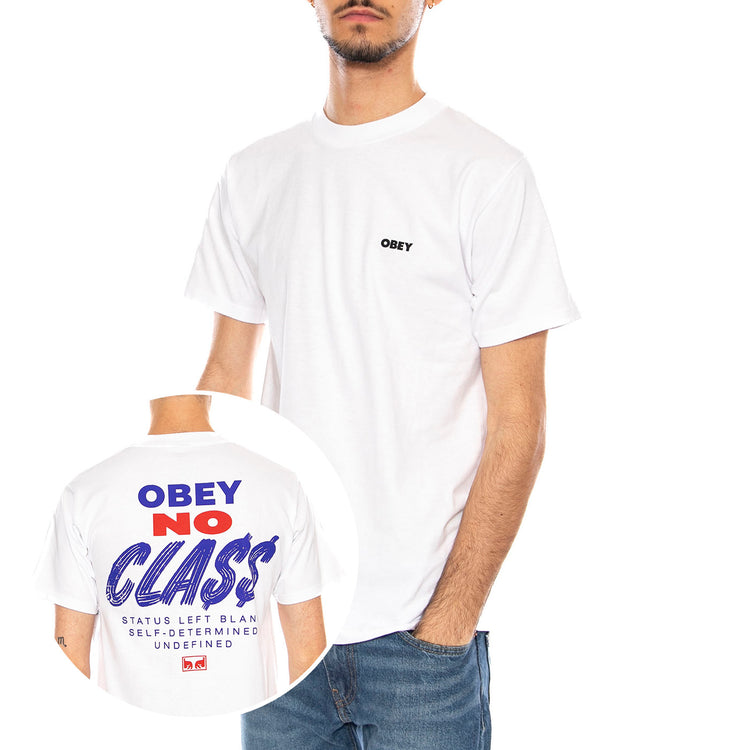 Obey Class Dropout Tee -- Maglietta Girocollo Uomo Bianca 165264092 WHT OBEY 