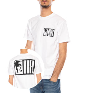 Obey Half Icon Tee -- Maglietta Girocollo Uomo Bianca 165264117 WHT OBEY 