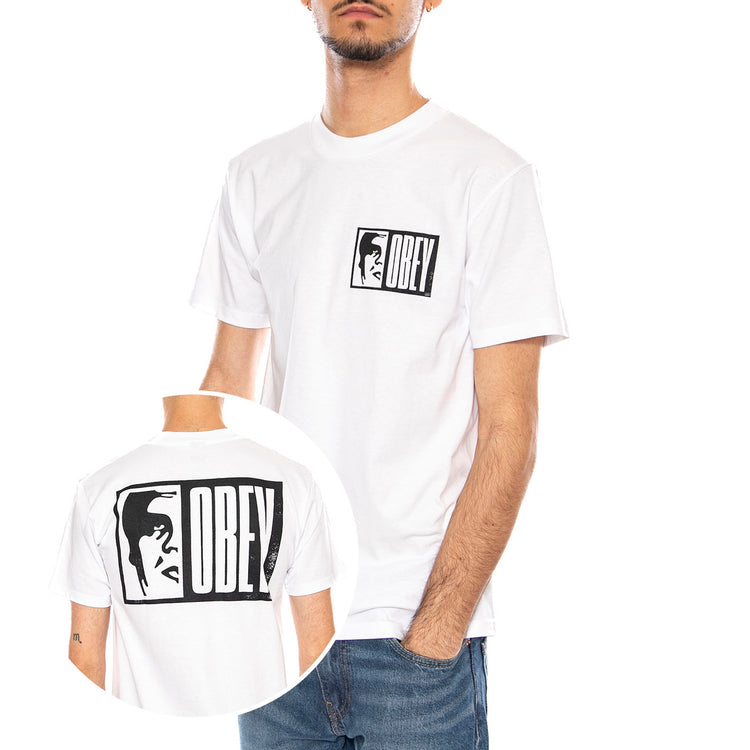 Obey Half Icon Tee -- Maglietta Girocollo Uomo Bianca 165264117 WHT OBEY 