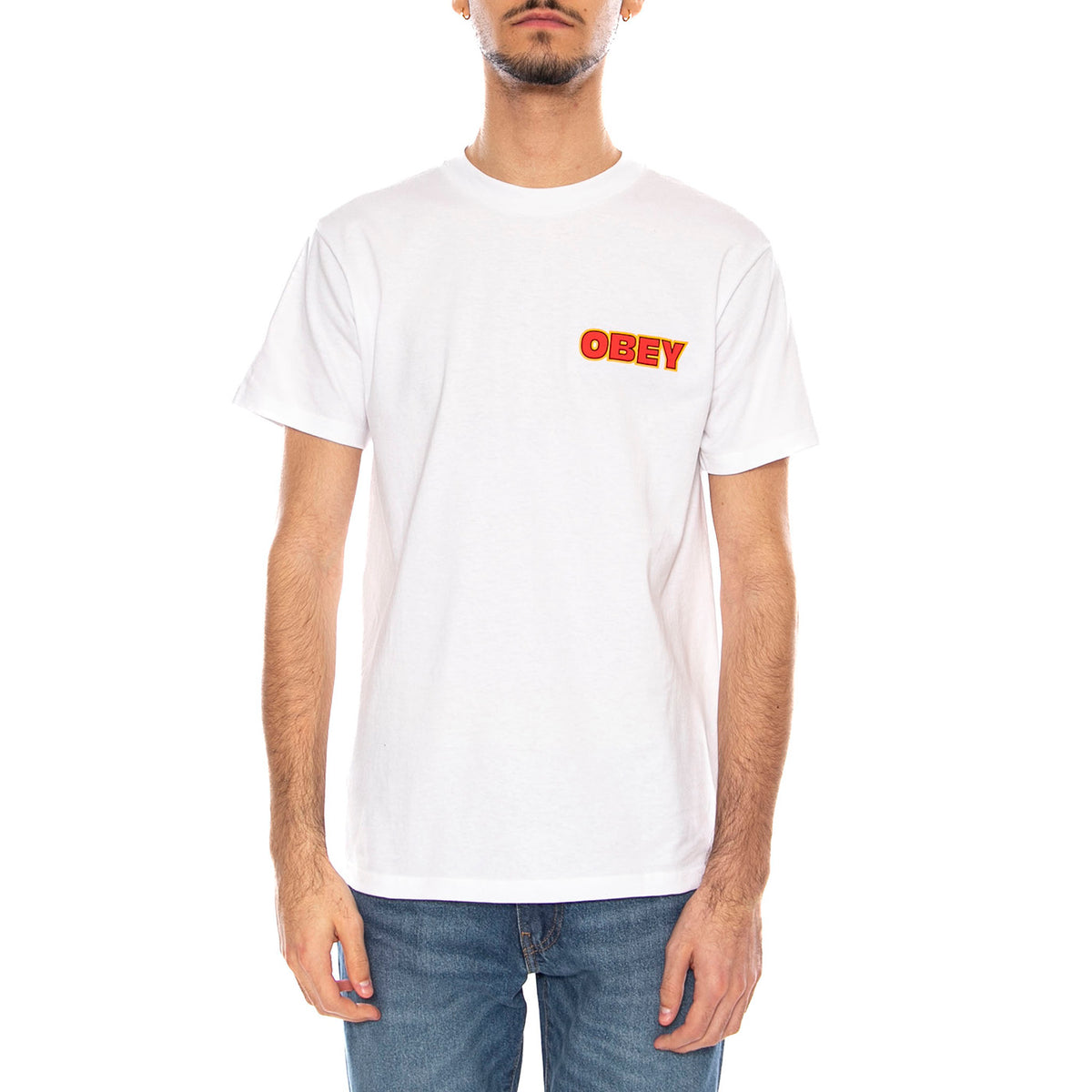 Obey Star Tee -- Maglietta Girocollo Uomo Bianca 165264118 WHT OBEY 