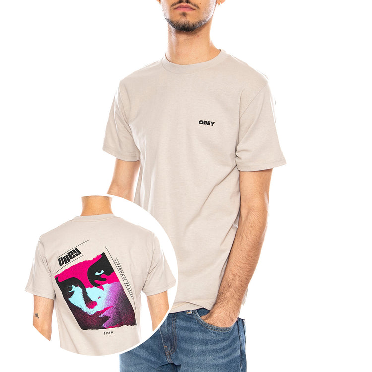 Obey Alternate Reality Tee -- Maglietta Girocollo Uomo Grigia 165264140 SIG OBEY 
