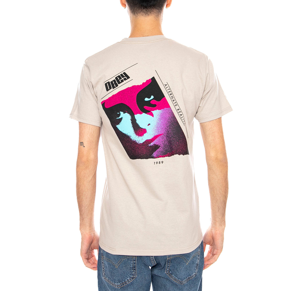 Obey Alternate Reality Tee -- Maglietta Girocollo Uomo Grigia 165264140 SIG OBEY 