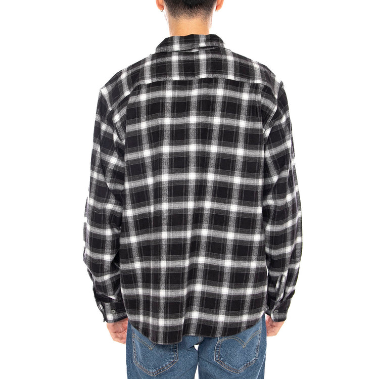 Reason Woven Shirt -- Camicia a Maniche Lunghe Uomo Nero / Multicolore 181200395 BKM OBEY 