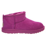 UGG Classic Ultra Mini Mangosteen - Chaussures Enfant en Suède Violet Enfant UGG