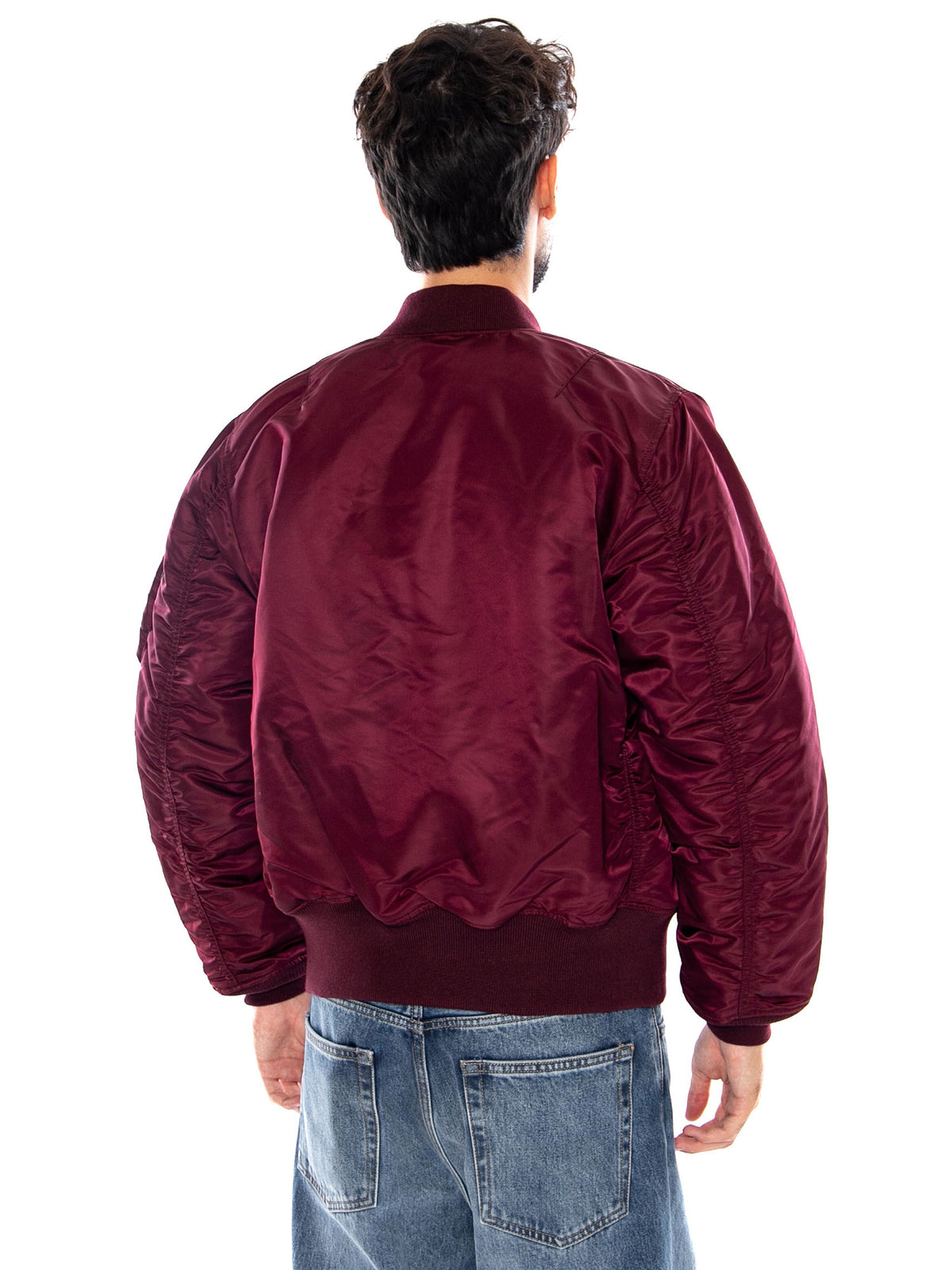 MA-1 HERITAGE BOMBER JACKET DARK CHERRY - Giacca Uomo Rossa 100101 608 ALPHA INDUSTRIES 