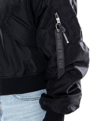 MA-1 Cropped Bomber -- Giacca Donna Nera F258010 3 ALPHA INDUSTRIES 
