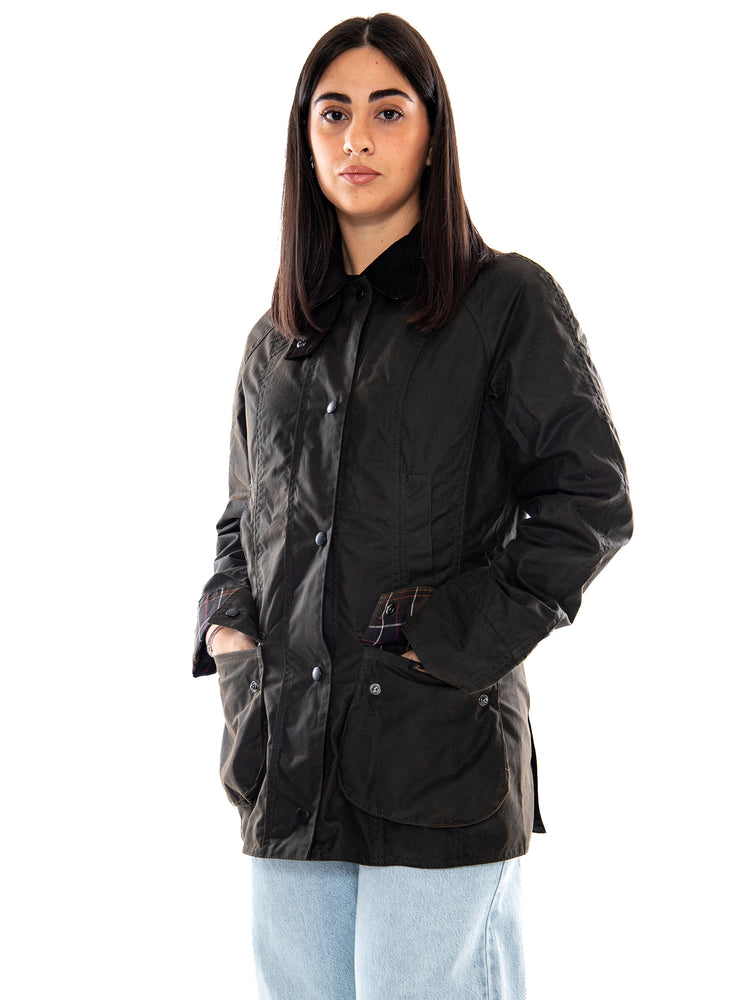Barbour Classic Beadnell Wax Jacket Olive / Brown - Giacca Donna Marrone 262MLWX0668 OL71 BARBOUR 
