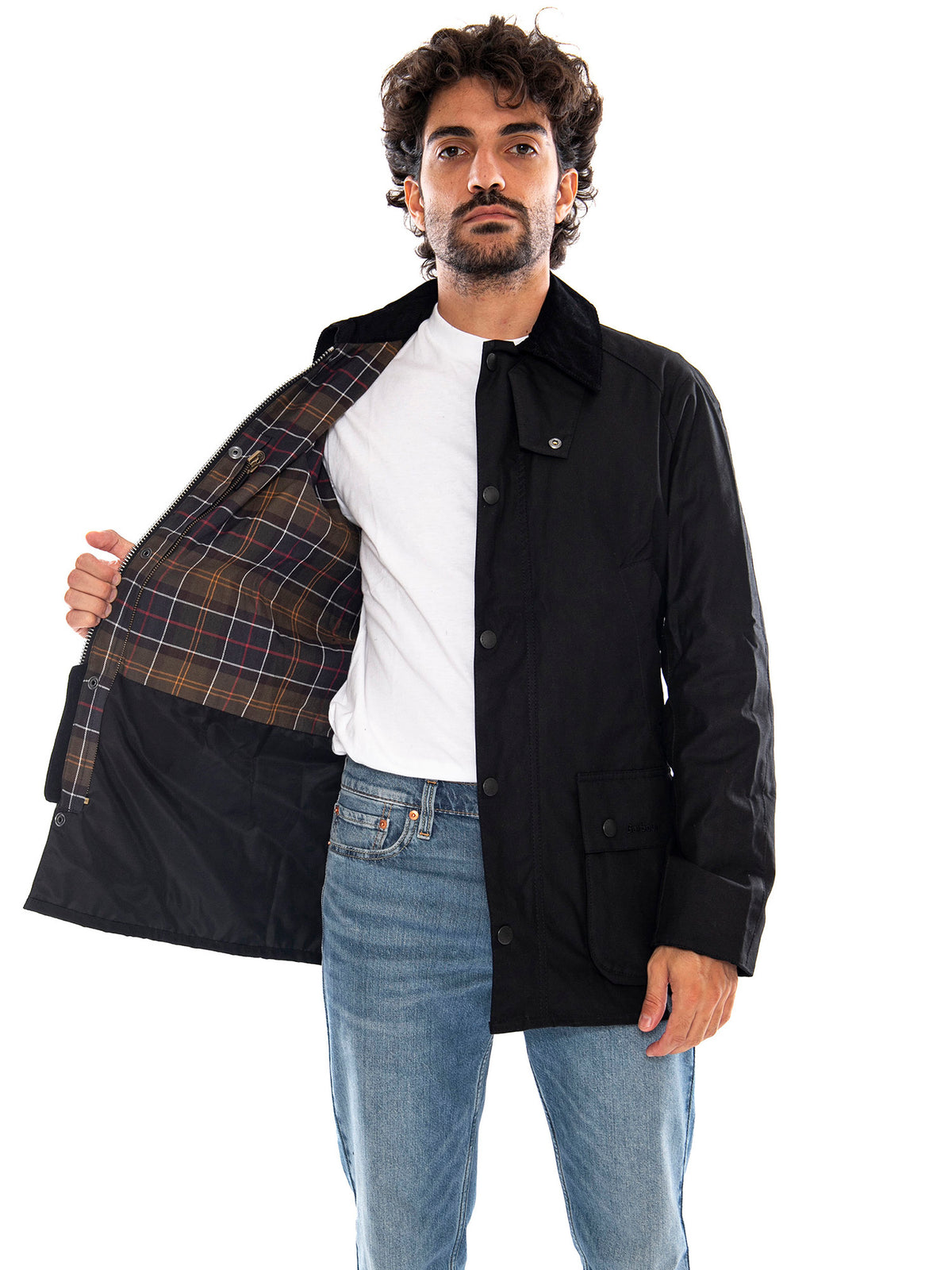 Ashby Wax Jacket Black / Classic - Giacca Uomo Nera 262MMWX0339 BK72 BARBOUR 