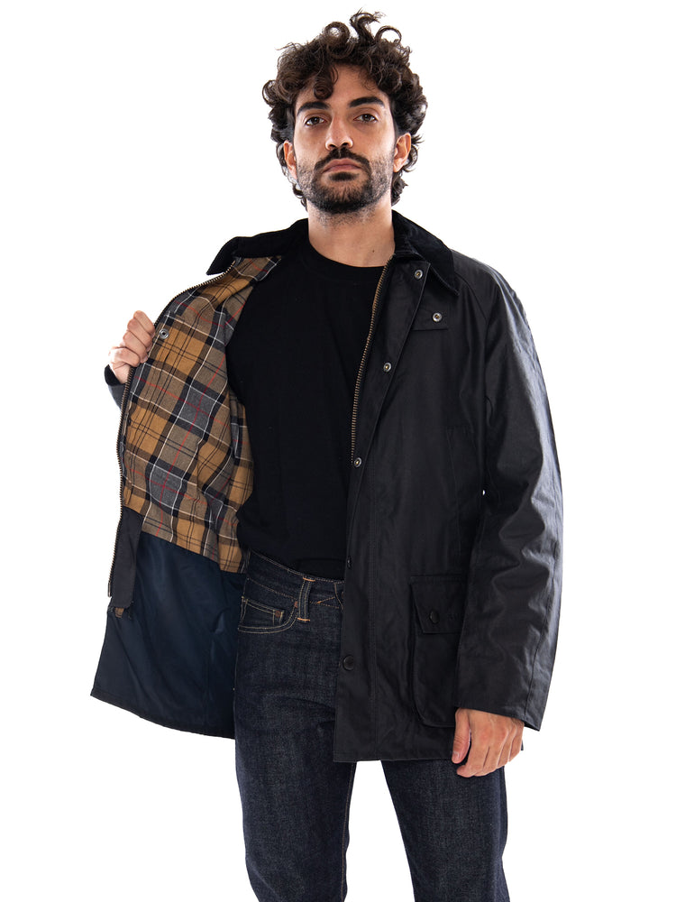 Barbour Ashby Wax Jacket Navy - Giacca Uomo Blu 262MMWX0339 NY92 BARBOUR 