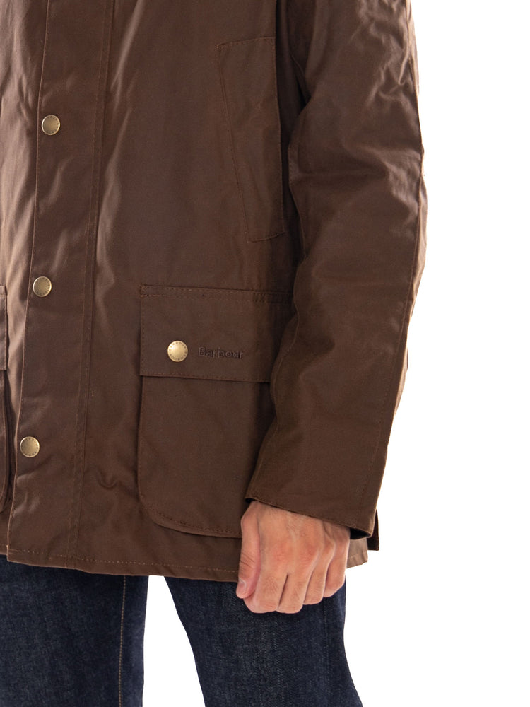 Barbour Ashby Wax Jacket Bark - Giacca Uomo Marrone<BR/><BR/> MWX0339 BR31 BARBOUR 