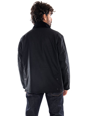 Barbour Short Liddesdale Wax Jacket Black - Giacca Uomo Nera<BR/><BR/> MWX2592 BK11 BARBOUR 