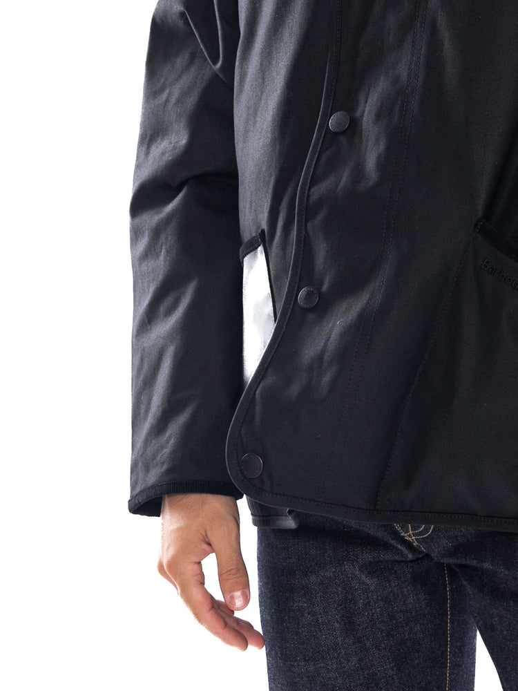 Barbour Short Liddesdale Wax Jacket Black - Giacca Uomo Nera<BR/><BR/> MWX2592 BK11 BARBOUR 