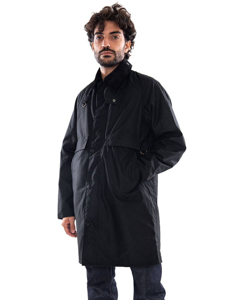 Barbour Long Spey Wax Jacket Black - Giacca Uomo Nera MWX2594 BK71 BARBOUR 