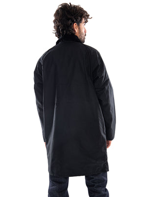Barbour Long Spey Wax Jacket Black - Giacca Uomo Nera MWX2594 BK71 BARBOUR 