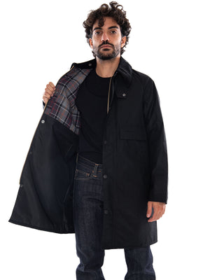 Barbour Long Spey Wax Jacket Black - Giacca Uomo Nera MWX2594 BK71 BARBOUR 