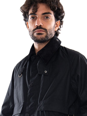 Barbour Long Spey Wax Jacket Black - Giacca Uomo Nera MWX2594 BK71 BARBOUR 