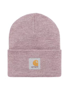 CARHARTT WIP ACRYLIC WATCH HAT HORTENSIA HEATHER - Cappellino a Cuffia Rosa I020175 2R1XX CARHARTT WIP 