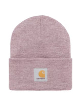 CARHARTT WIP ACRYLIC WATCH HAT HORTENSIA HEATHER - Bonnet Rose ACCESSOIRES CARHARTT WIP