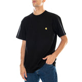 S/S CHASE T-SHIRT BLACK / GOLD - Crewneck T-shirt Men's Black CARHARTT WIP