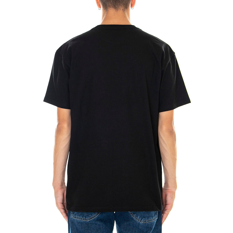S/S CHASE T-SHIRT BLACK / GOLD - Maglietta Girocollo Uomo Nera I026391 00FXX CARHARTT WIP 