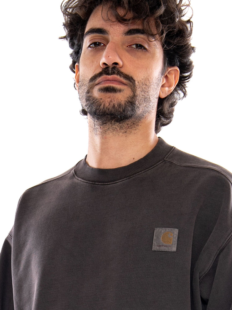 Vista Sweat Tobacco Garment Dyed - Felpa Girocollo Uomo Marrone I029522 47GD CARHARTT WIP 