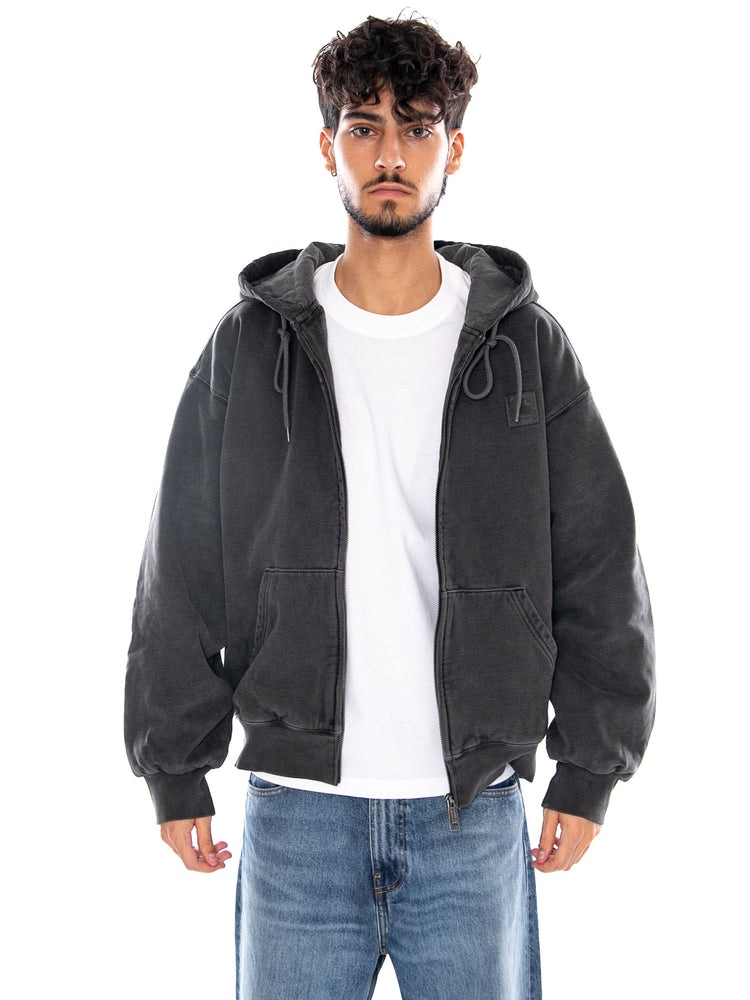 HOODED VISTA JACKET BLACK - Felpa con Cappuccio Uomo Nera I029524 89GD CARHARTT WIP 