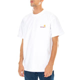 S/S AMERICAN SCRIPT T-SHIRT WHITE - Camiseta Cuello Redondo Hombre Blanca CARHARTT WIP