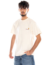 S/S American Script T-Shirt Natural - Crewneck T-Shirt Men's Beige CARHARTT WIP