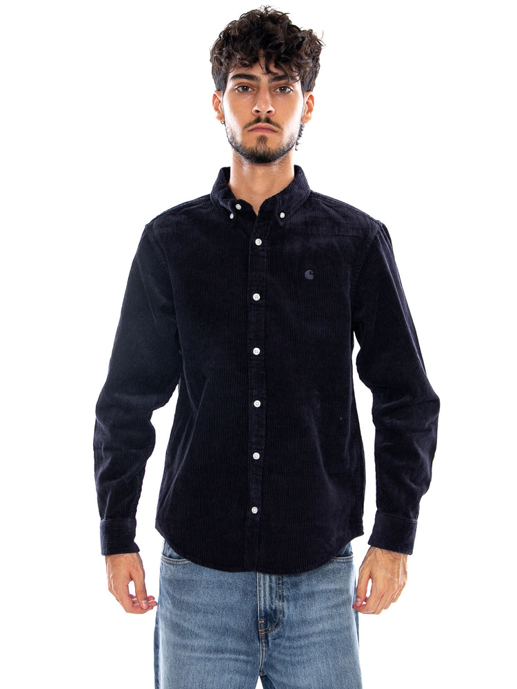L/S MADISON CORD SHIRT DARK NAVY - Camicia Uomo Blu I029958 1CXX CARHARTT WIP 