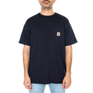 S/S POCKET T-SHIRT DARK NAVY - Maglietta Girocollo Uomo Blu Navy I030434 1CXX CARHARTT WIP 