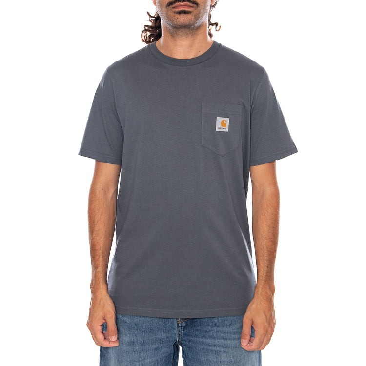 S/S POCKET T-SHIRT STYX - Maglietta Girocollo Uomo Blu I030434 3REXX CARHARTT WIP 