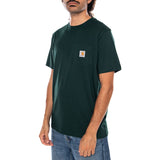 S/S POCKET T-SHIRT DARK SCARAB - T-Shirt Col Rond Homme Vert Homme CARHARTT WIP